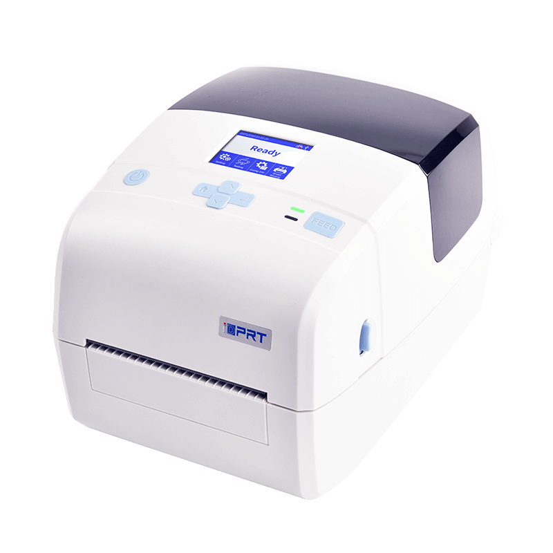 iD4P 4-cm terarmal Barcode Sticker Printer med farge LCD Display [203/300dpi]