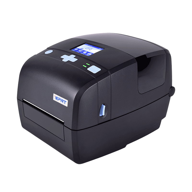 iE4P 4-tommer Terrmal Transfer Barcode Printer med farge LCD Display [203/300dpi 100m Ribbon]